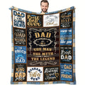 Aonana “To My Dad” The Best Dad Flannel Blanket