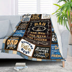 Aonana “To My Dad” The Best Dad Flannel Blanket