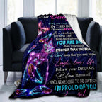 Aonana “To My Daughter” Purple Envelope Flannel Blanket