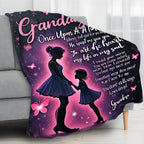 Aonana “To My Granddaughter” Everlasting Love Flannel Throw Blanket
