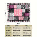 Aonana “To My Granddaughter” Pink Flannel Blanket