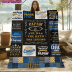 Aonana “To My PAPAW” The Legend Flannel Blanket