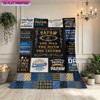 Aonana “To My PAPAW” The Legend Flannel Blanket