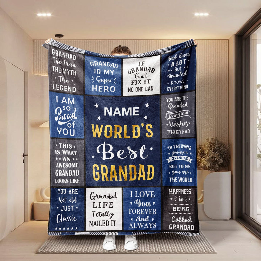 Aonana “To My Grandad” The Legend Flannel Blanket