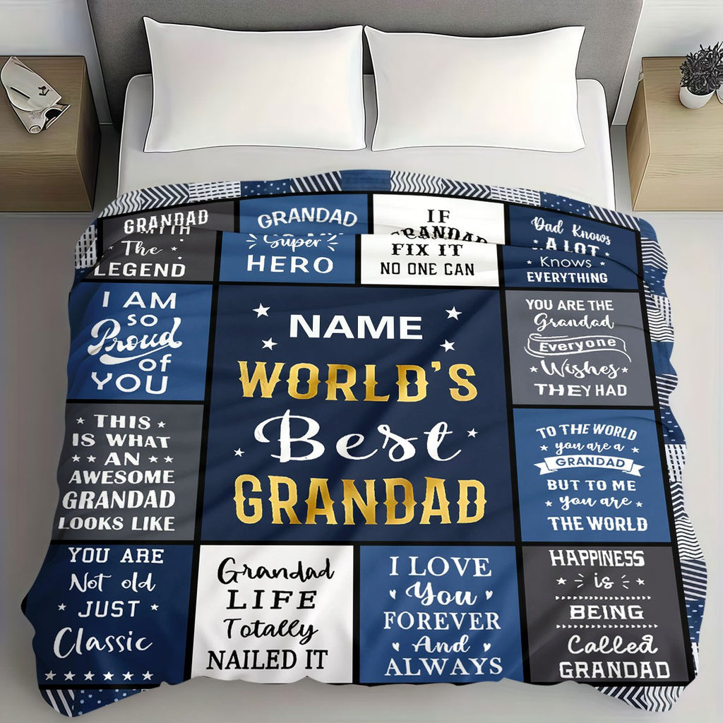 Aonana “To My Grandad” The Legend Flannel Blanket