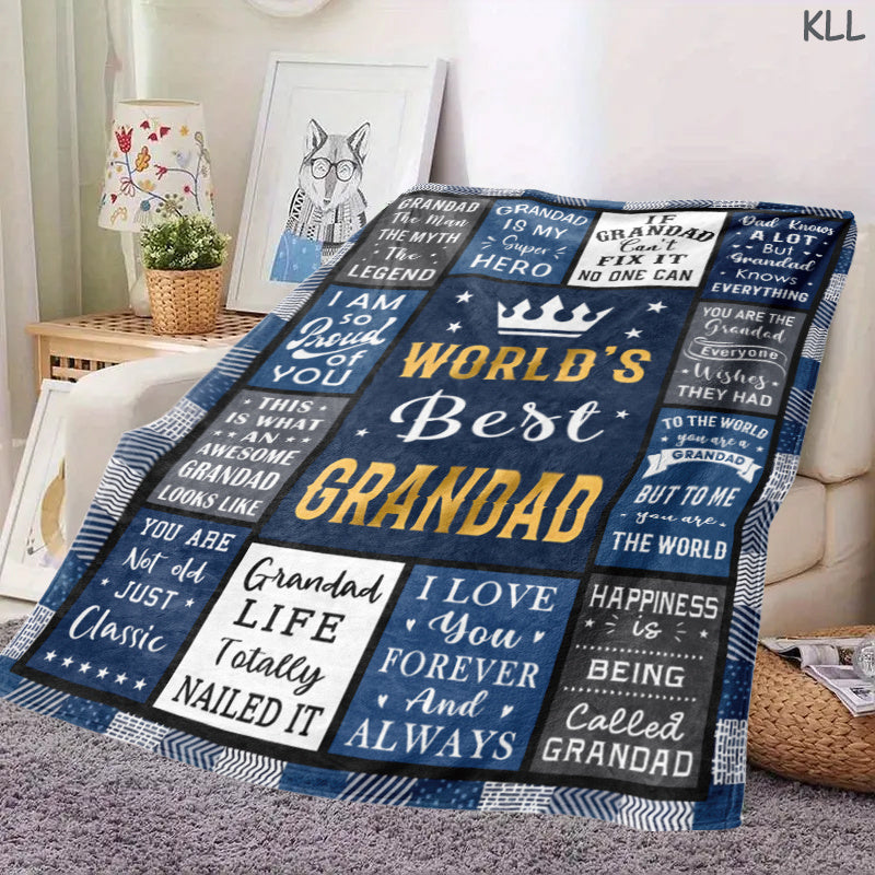 Aonana “To My Grandad” The Legend Flannel Blanket