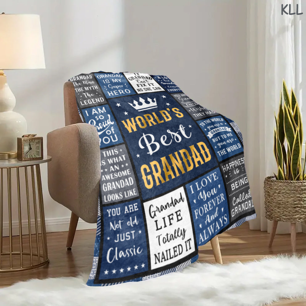 Aonana “To My Grandad” The Legend Flannel Blanket