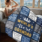 Aonana “To My Grandad” The Legend Flannel Blanket