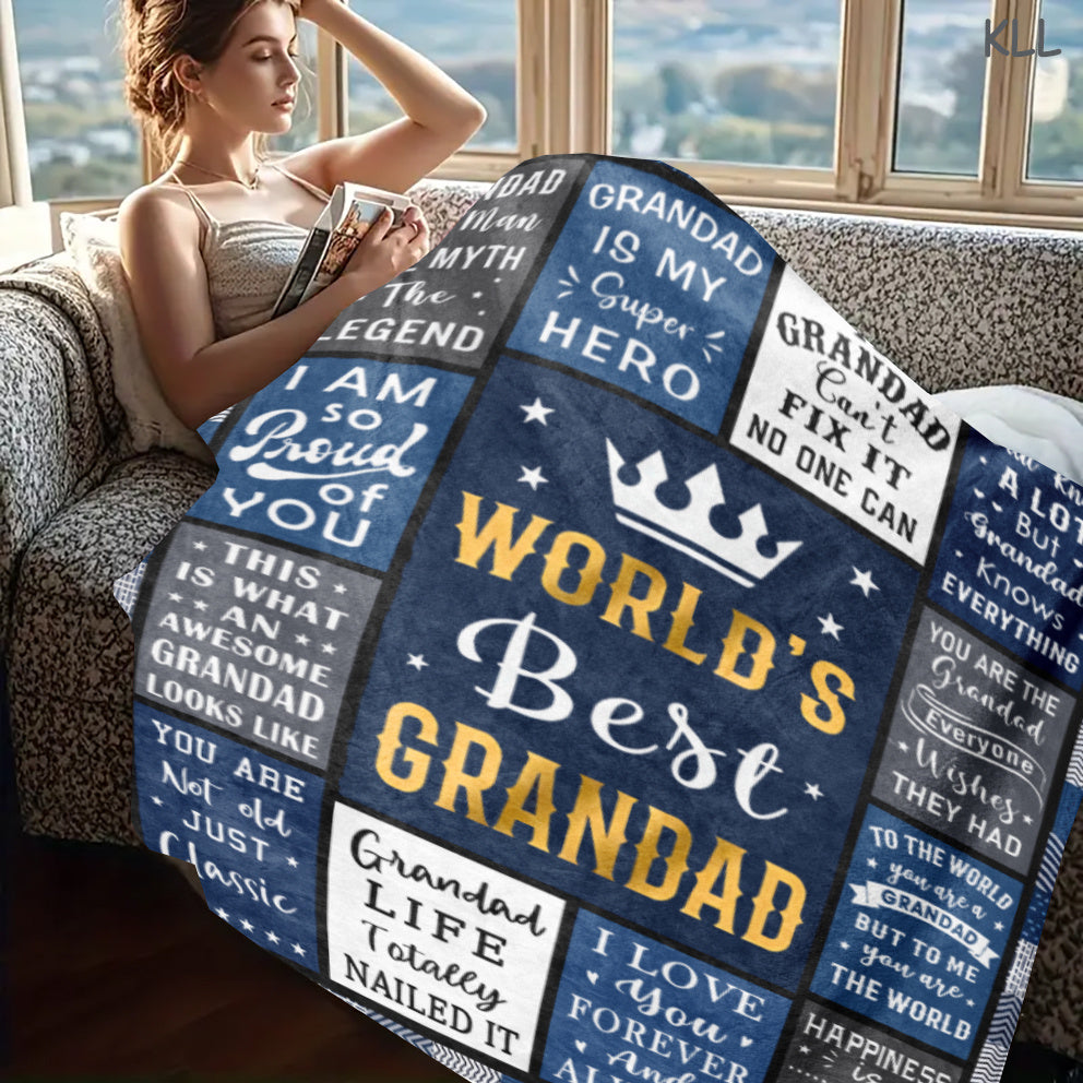 Aonana “To My Grandad” The Legend Flannel Blanket