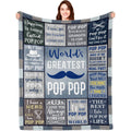 Aonana “To My POP POP” The Legend Flannel Blanket
