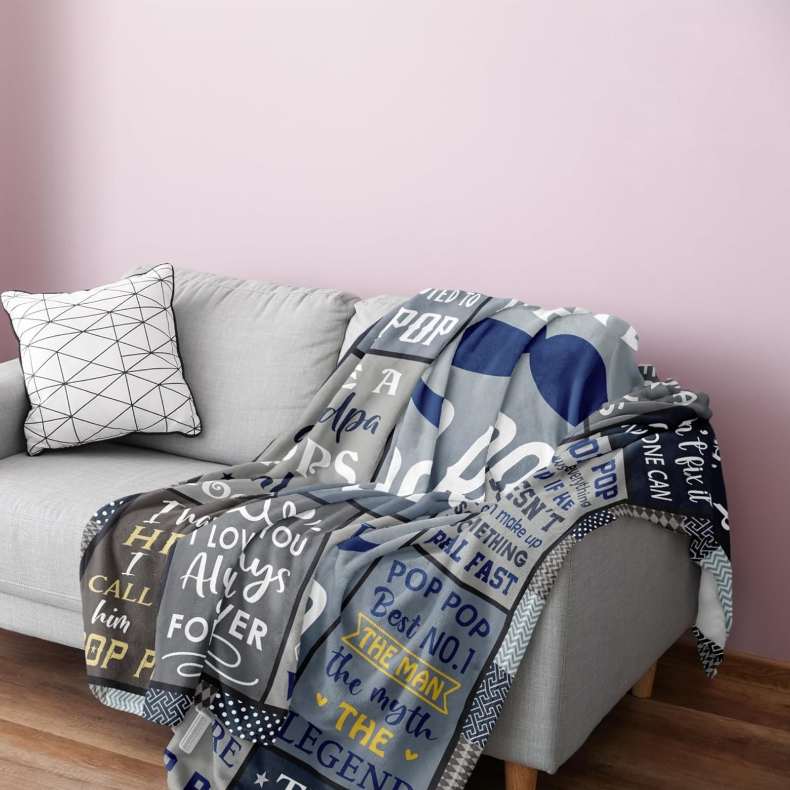 Aonana “To My POP POP” The Legend Flannel Blanket