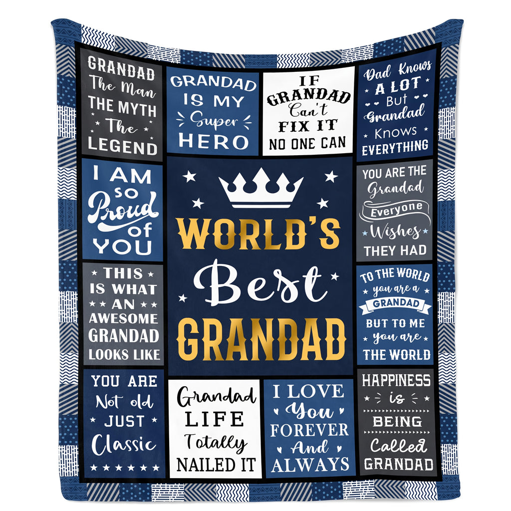 Aonana “To My Grandad” The Legend Flannel Blanket