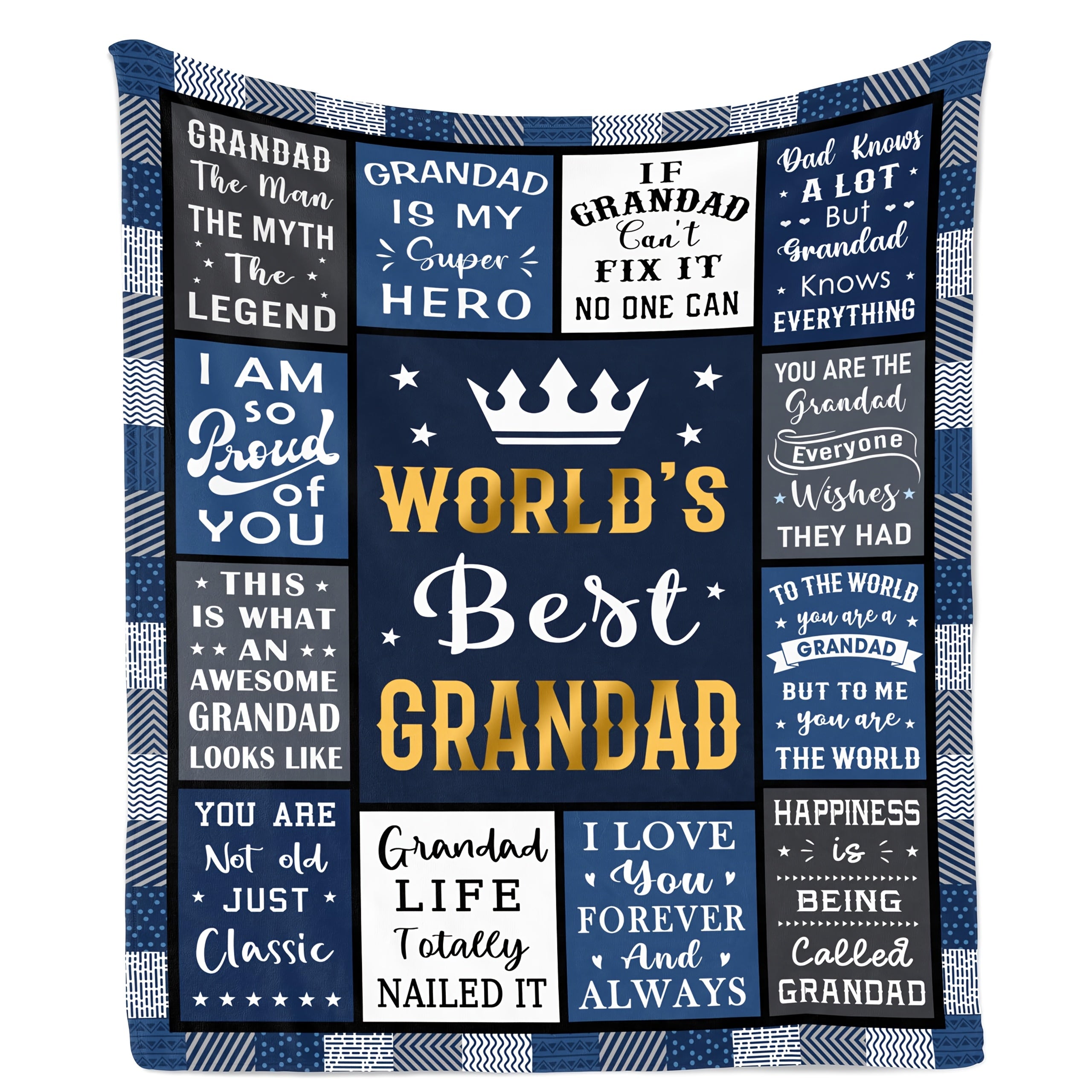 Aonana “To My Grandad” The Legend Flannel Blanket