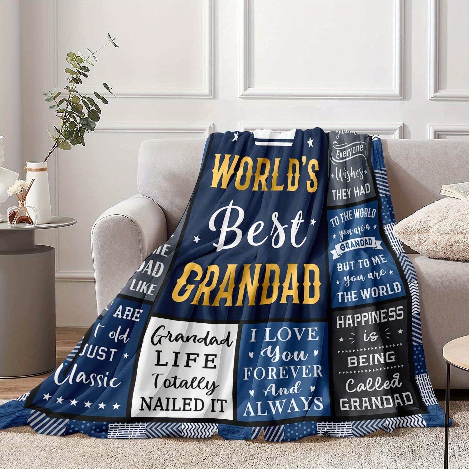 Aonana “To My Grandad” The Legend Flannel Blanket