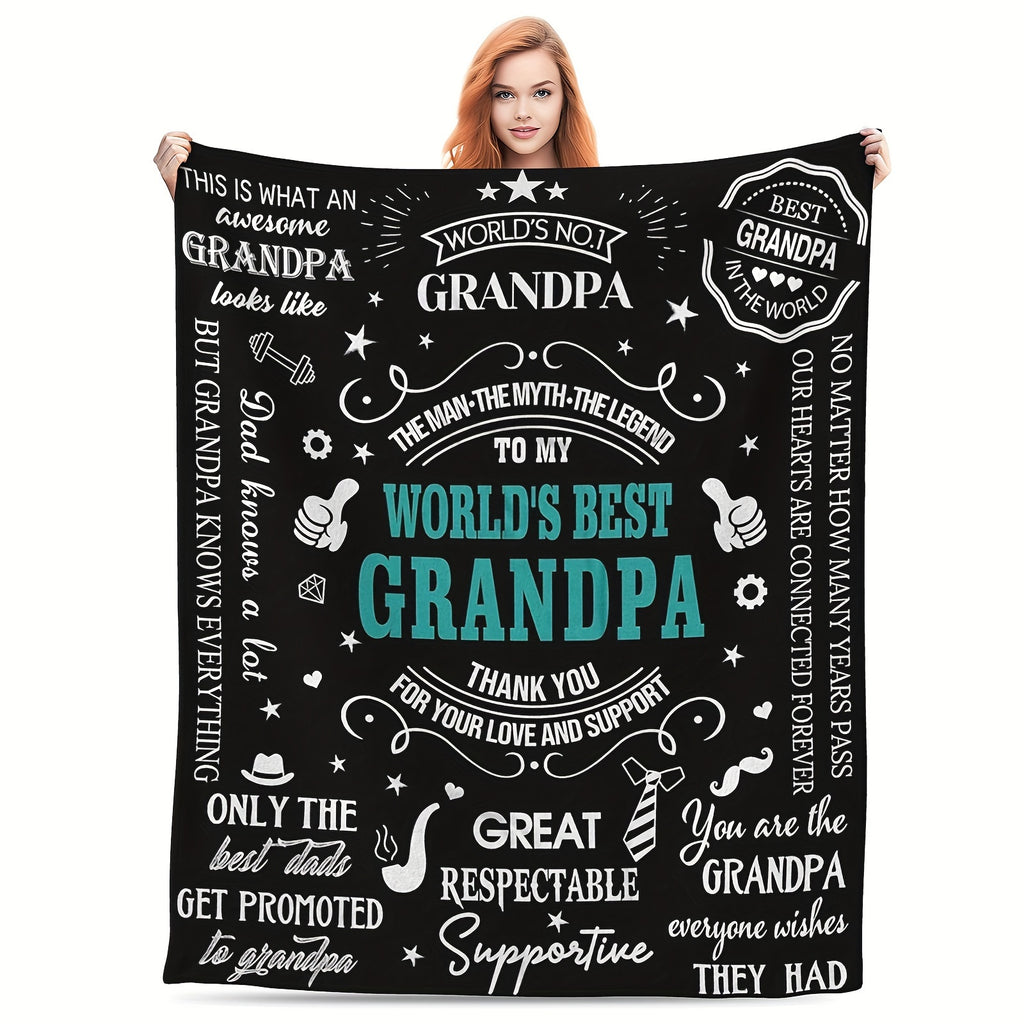 Aonana “To My Grandpa” The Legend Flannel Blanket
