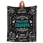 Aonana “To My Grandpa” The Legend Flannel Blanket