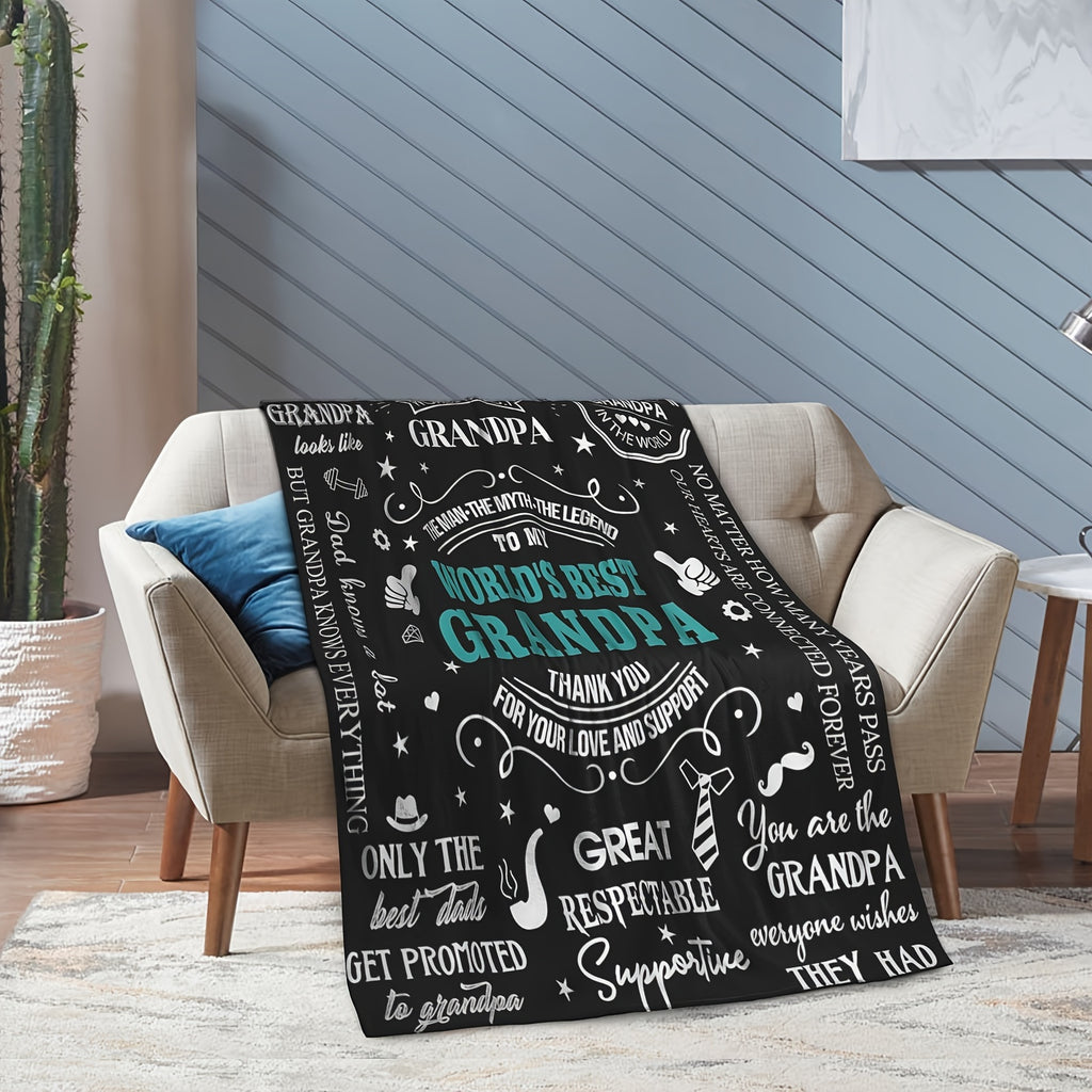 Aonana “To My Grandpa” The Legend Flannel Blanket