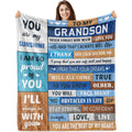 Aonana “To My Grandson” Blessings Flannel Blanket