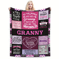 Aonana “To My Granny” The Best Grandmother Flannel Blanket