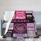 Aonana “To My Granny” The Best Grandmother Flannel Blanket
