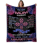 Aonana “To My Mom” Cross Flannel Blanket