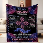 Aonana “To My Mom” Cross Flannel Blanket