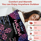 Aonana “To My Mom” Cross Flannel Blanket