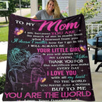 Aonana “To My Mom” Warm Hug Flannel Blanket
