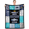 Aonana “World’s Best Nephew Ever” Flannel Throw Blanket