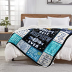 Aonana “World’s Best Nephew Ever” Flannel Throw Blanket