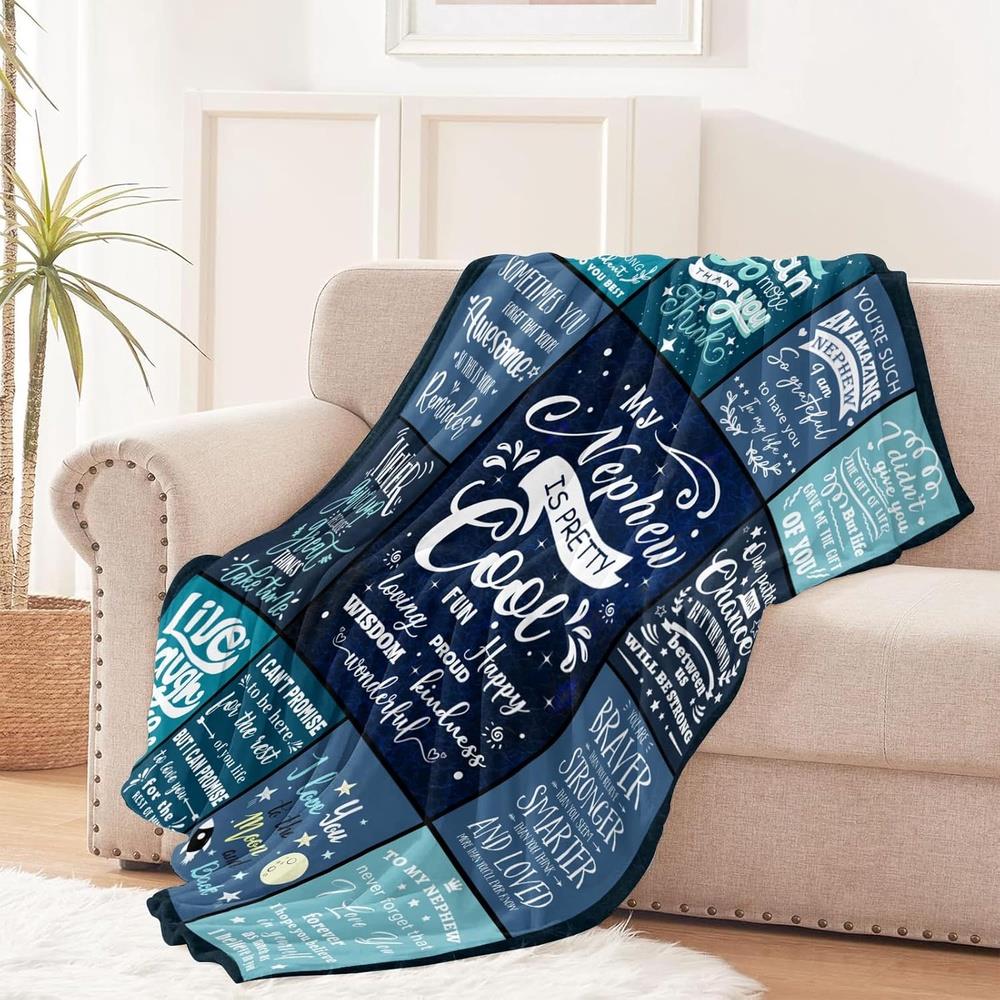 Aonana "To My Nephew" Flannel Throw Blanket