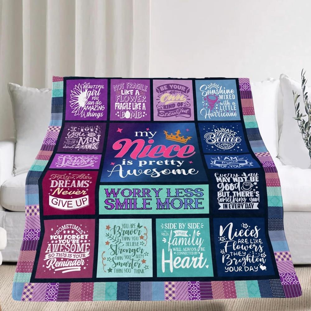 Aonana “To My Niece” Pretty Awesome Flannel Blanket