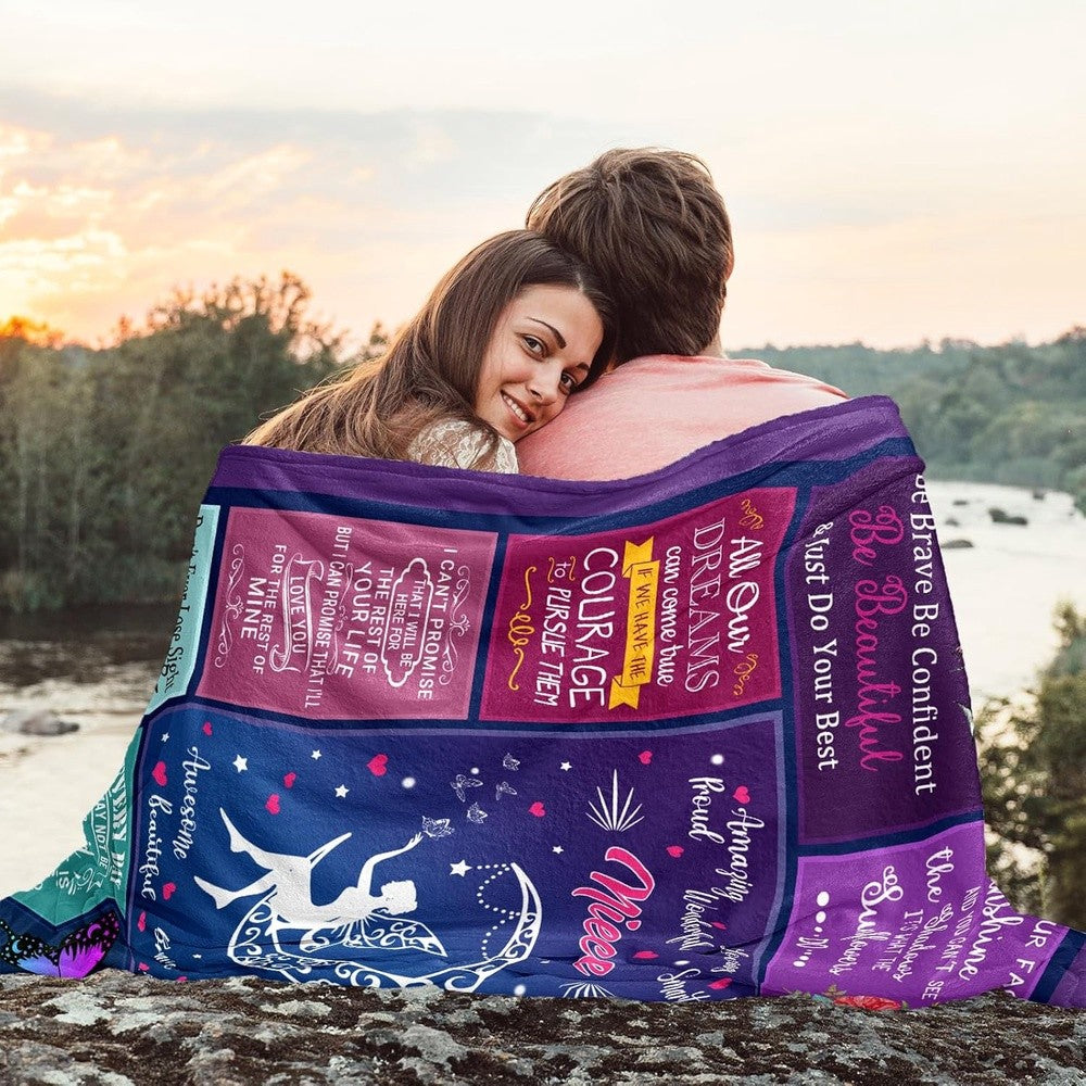 Aonana “To My Niece” Smart Wonderful Flannel Blanket