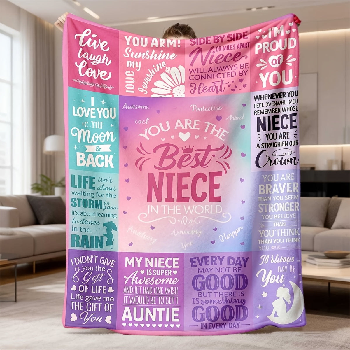 Aonana “To My Niece” Best Forever Flannel Blanket
