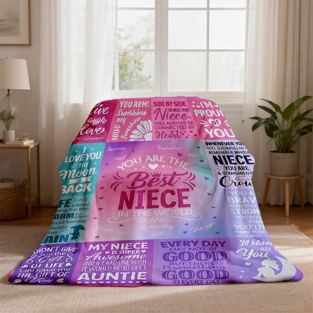 Aonana “To My Niece” Best Forever Flannel Blanket