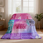 Aonana “To My Niece” Best Forever Flannel Blanket