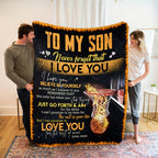 Aonana “To My Son” Basketball Flannel Blanket