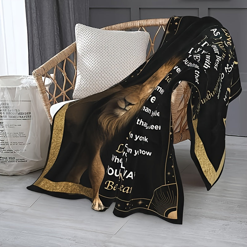 GiftoLuck “To My Son” Flannel Blanket – “Never Forget That I Love You” Inspirational Gift from Mom or Dad
