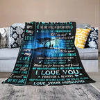Aonana “To My Wife” Forever Love Flannel Throw Blanket