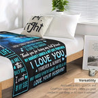 Aonana “To My Wife” Forever Love Flannel Throw Blanket