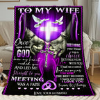 Aonana “To My Wife” Christian Love Message Flannel Throw Blanket