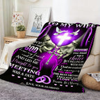 Aonana “To My Wife” Christian Love Message Flannel Throw Blanket