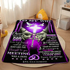 Aonana “To My Wife” Christian Love Message Flannel Throw Blanket