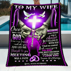 Aonana “To My Wife” Christian Love Message Flannel Throw Blanket