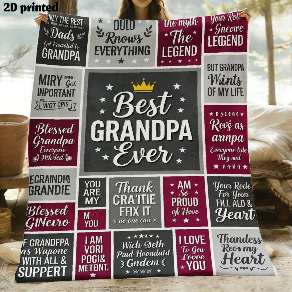 Aonana “To My Grandpa” The Legend Flannel Blanket