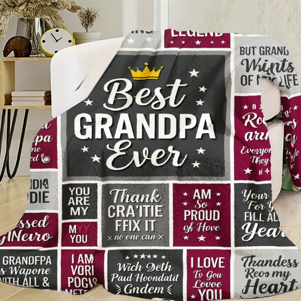 Aonana “To My Grandpa” The Legend Flannel Blanket