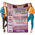 Aonana “To My Mom” Flannel Blanket Soft Cozy Throw Perfect Gift for Mother's Day,Birthday,Holiday