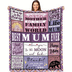 Aonana “To My Mom” Flannel Blanket Soft Cozy Throw Perfect Gift for Mother's Day,Birthday,Holiday