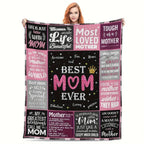 Aonana “To My Mom” Flannel Blanket Soft Cozy Throw Perfect Gift for Mother's Day,Birthday,Holiday