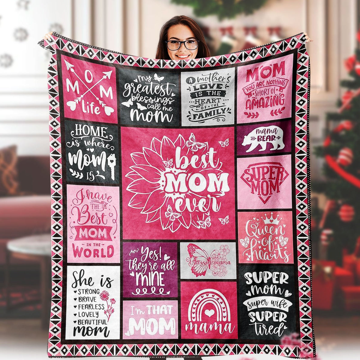 Aonana “To My Mom” Endless Love Flannel Blanket